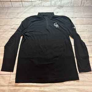 Under Armour 1/4 Zip Colorado Rockies Loose Black Long Sleeve Top Men's Large